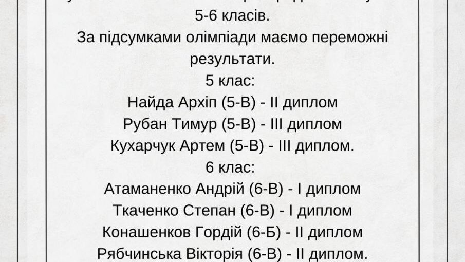 Математична перемога!