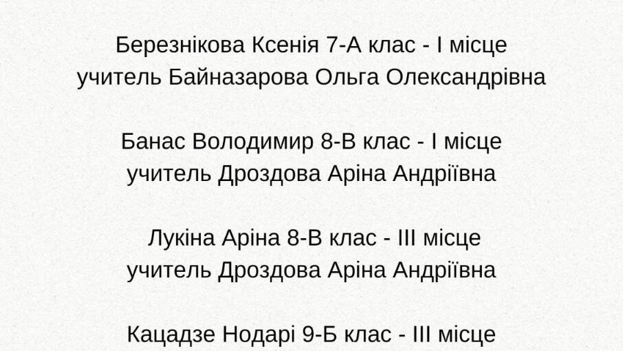 Призери олімпіади з фізики!