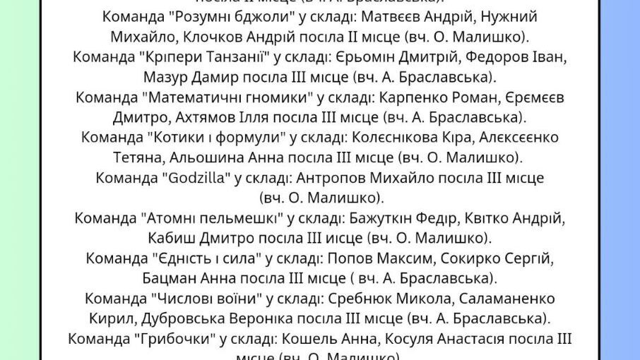 Математичний Занзібар (5 клас)