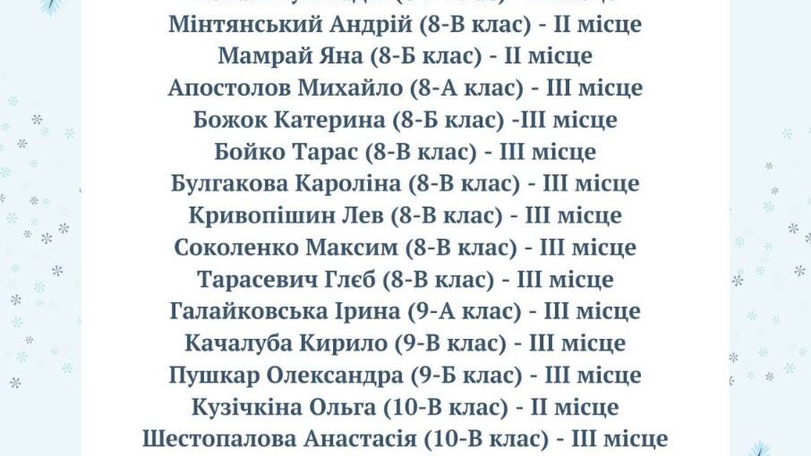 Олімпіада з української мови та літератури